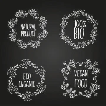 Herbal frames. Floral frame Stock Illustration