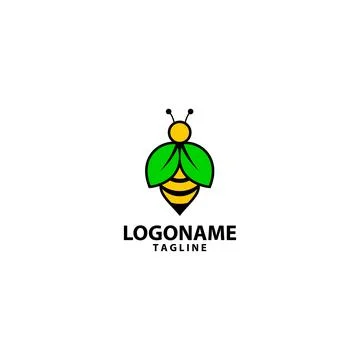 Herbal honey logo design vector Stock Illustration
