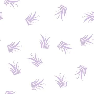 Herbal leaf glyph seamless pattern Stock Illustration