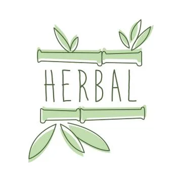 Herbal logo symbol vector Illustration Stock Illustration