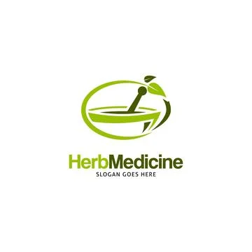 Herbal Medicine Icon Vector Logo Template Illustration Design Stock Illustration
