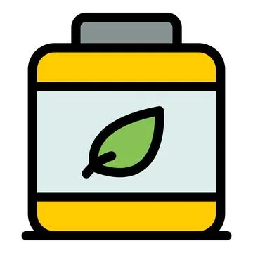 Herbal nutrient icon vector flat Stock Illustration