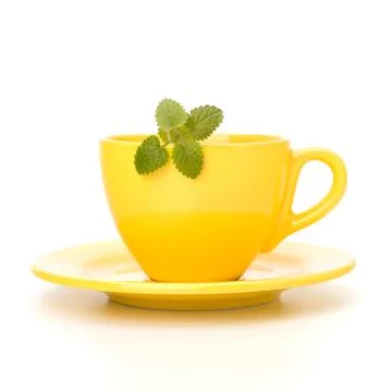 Herbal peppermint tea cup Stock Photos