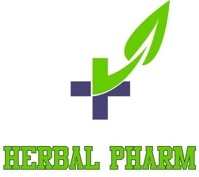 Herbal Pharm Logo Vector File Illustrazione stock