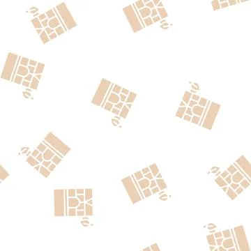 Herbal pharmacy store glyph vector seamless pattern Stock Illustration