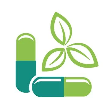 Herbal pills Stock Illustration