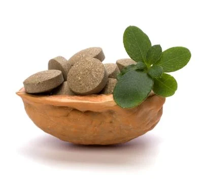 Herbal pills Stock Photos
