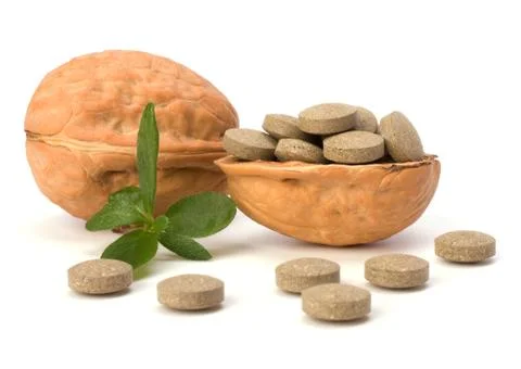 Herbal pills Stock Photos