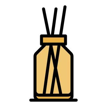 Herbal plants diffuser icon color outline vector Illustrazione stock