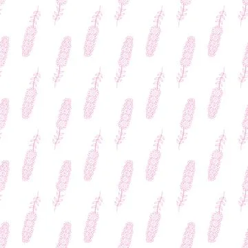 Herbal seamless pattern. Light floral background in a modern minimalists styl Stock Illustration