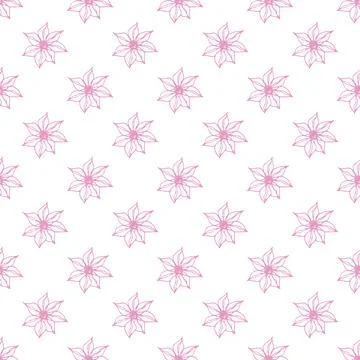 Herbal seamless pattern. Light floral background in a modern minimalists styl Stock Illustration