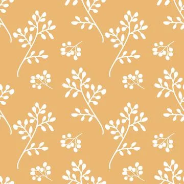 Herbal seamless pattern vector illustration. Endless plant background. Floral Stock-Illustration