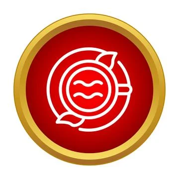 Herbal tea cup beverage top view round icon Stock Illustration