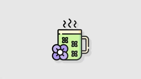 Herbal Tea icon animation alpha Stock Footage 157593741