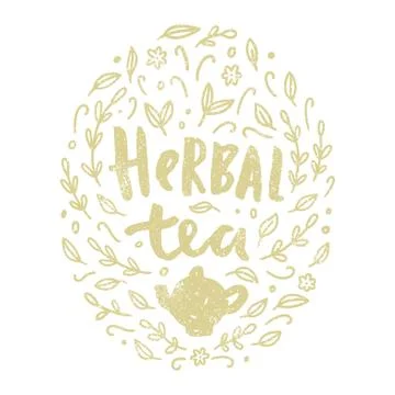 Herbal tea illustration. Stock Illustration