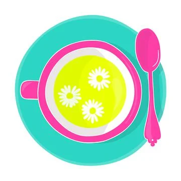 Herbal tea illustration Stock Illustration