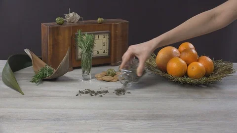 Herbal Tea Ingredients Stock-Footage 96293237