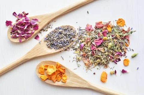 Herbal tea ingredients Foto stock