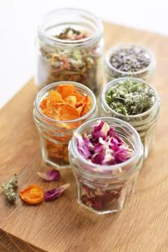 Herbal tea ingredients Foto stock