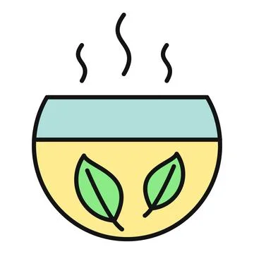 Herbal tea invigorating healthy hot beverage icon Stock Illustration