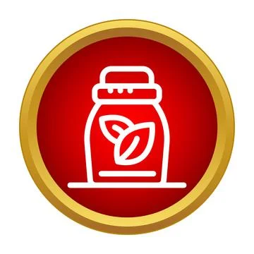 Herbal tea jar bottle icon symbol concept Illustrazione stock