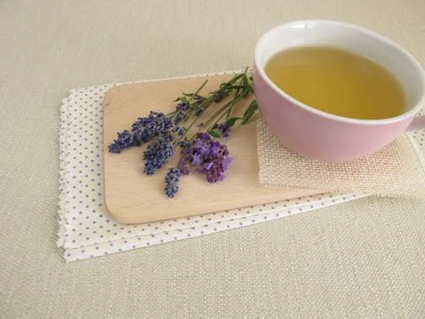 Herbal tea with lavender Foto stock