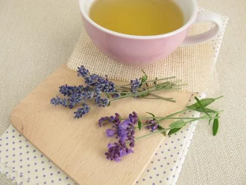 Herbal tea with lavender Stock-Fotos