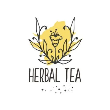 Herbal tea seamless pattern Illustrazione stock