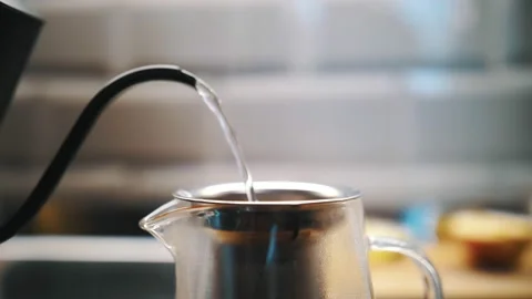 Herbal tea. tea drink. preparation of herbal tea. close-up. process of brewing Stock Footage 165491479