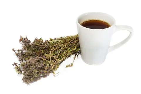 Herbal tea with thyme Stock Photos