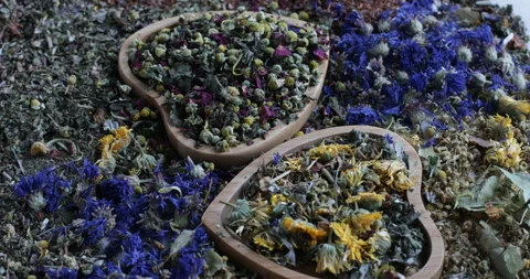 Herbal tea, top view Stock Footage 310927372