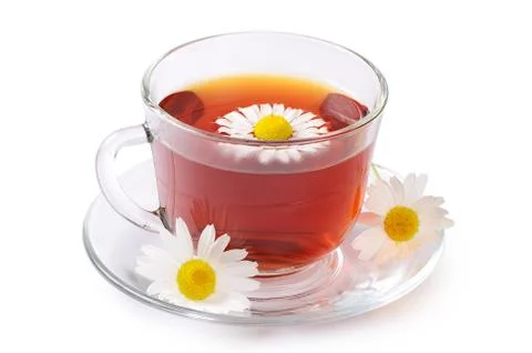 Herbal teas with chamomile Stock Photos