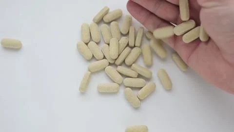 Herbal vitamins pills Stock Footage 169627153