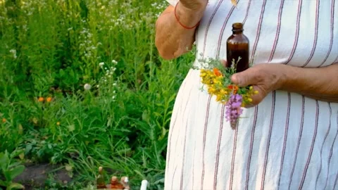 Herbalist-Making-Tincture Stock Footage 316836171