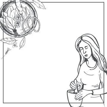 Herbalist set. Vector background. Stock Illustration