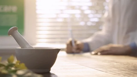 Herbalist working in the laboratory Stock Footage 87904522