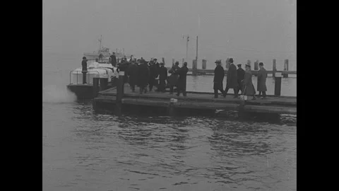 Herbert Hoover sets sail for Puerto Rico Stock Footage 252588433