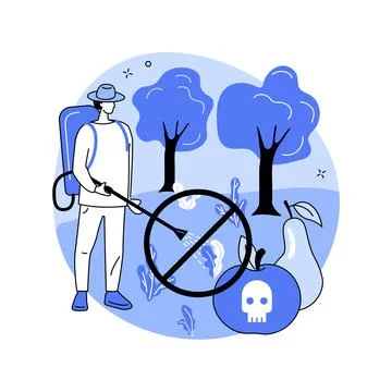 Herbicide ban abstract concept vector illustration. Stock Illustration