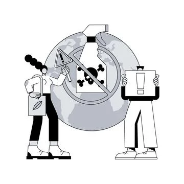 Herbicide ban abstract concept vector illustration. Stock Illustration