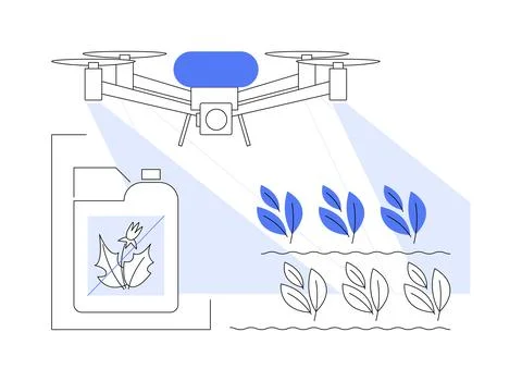 Herbicides isolated cartoon vector illustrations. Stock Illustration