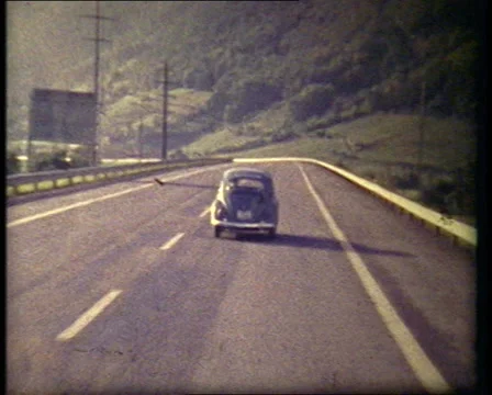 Herbie driving on the road Video stock 29862874