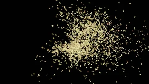 Herbs and pepper explode Stock Footage 130902426