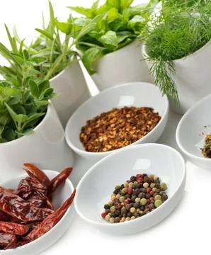 Herbs and spices Stock Photos