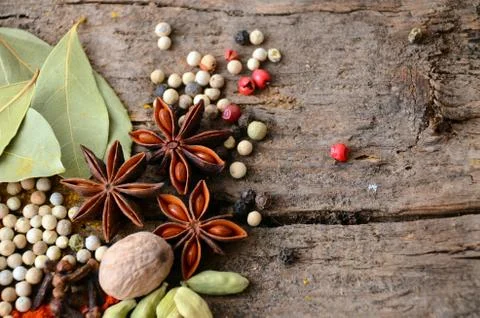 Herbs and spices selection Stock Photos