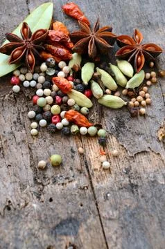 Herbs and spices selection Stock Photos