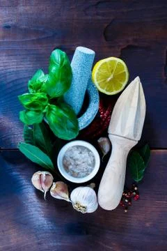 Herbs and spices selection Stock Photos