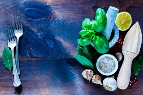 Herbs and spices selection Stock Photos