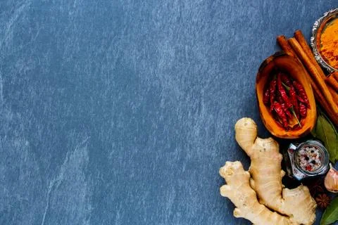 Herbs and spices selection Stock Photos