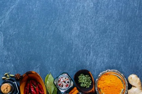 Herbs and spices selection Stock Photos