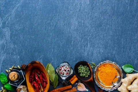 Herbs and spices selection Stock Photos